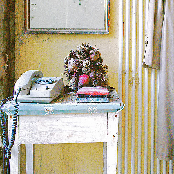 Tisch, Telefon und Blumen, 2014, Jeanne Fredac © Adagp, Paris, 2021